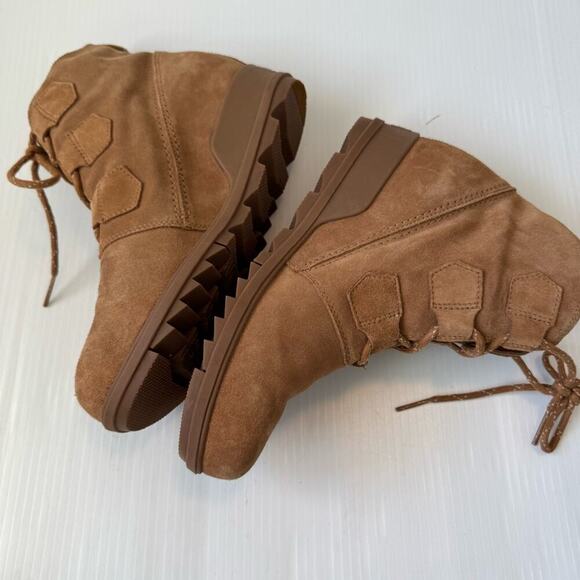 Sorel Evie suede lace up wedge shoe boots womens size 11 - Picture 2 of 14
